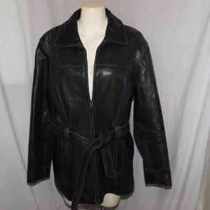 JLC New York Outerwear Leather Coat Size M